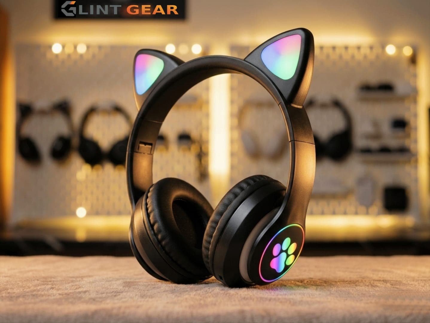 STN-28 Cat Ear Headphones Foldable Wireless BT5.0