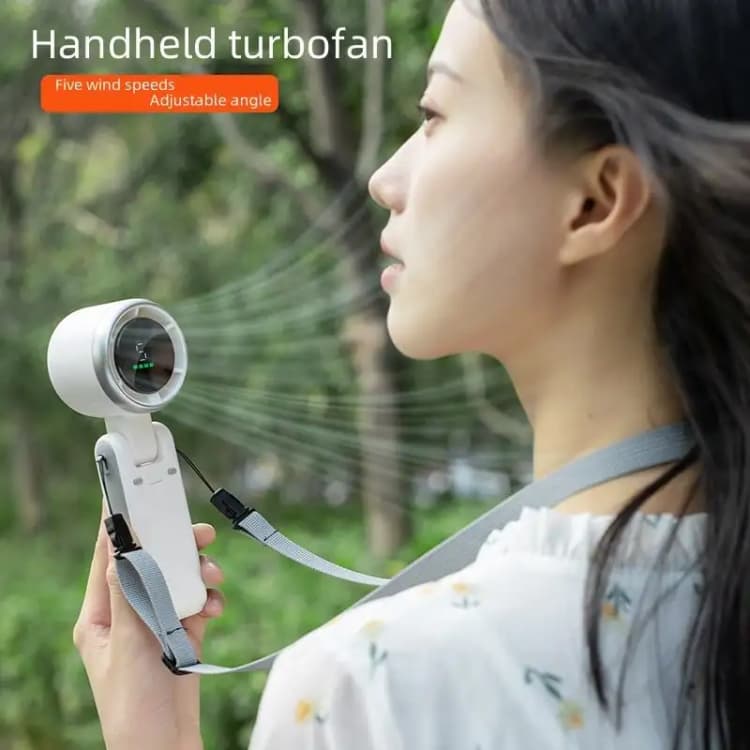 Turbo Fan 5 Speed Rechargeable Portable Mini Fan