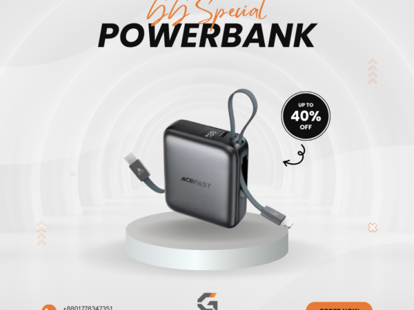 ACEFAST M23 22.5W 10000mAh Power Bank With Built-In Cables