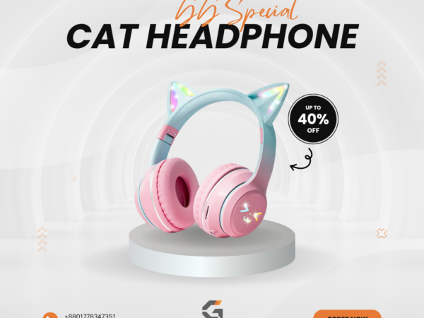 PM-35 Cat RGB ANC Bluetooth Headphone