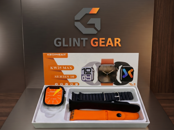 KW25 MAX Smartwatch with 3 Straps | Health Tracking